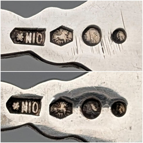 1967 年荷蘭復古歐陸銀茶匙一對,總計 22 克